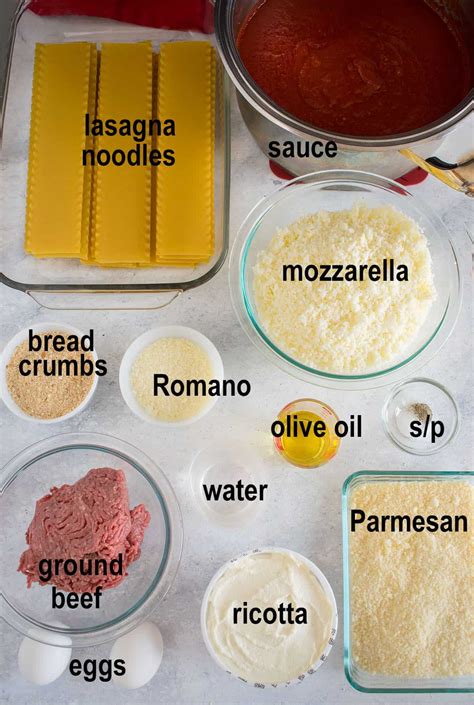 lasagna ingredients list kraft